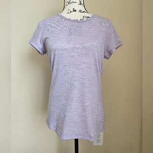 Wool X Merino Wool Blend T Shirt Womens M Heather Lilac